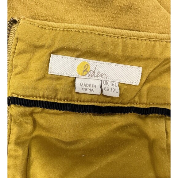 Boden Imogen Yellow High Waisted Mini Skirt Size 12L - Picture 4 of 8